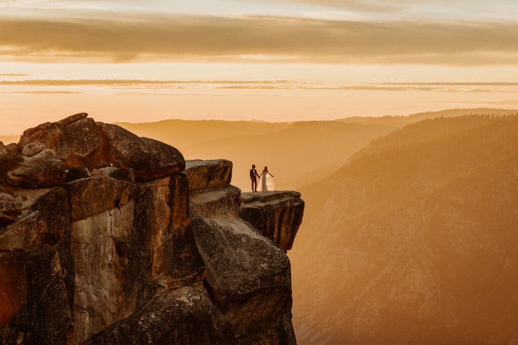 Taft Point Elopement at sunset