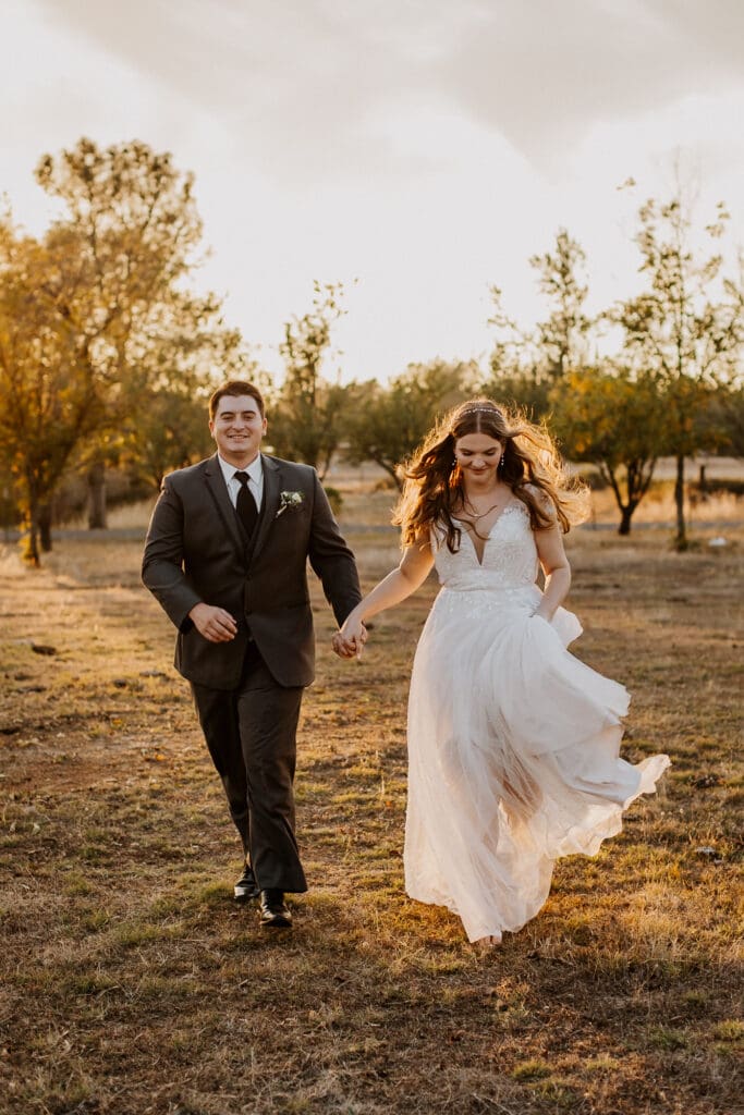 wedding golden hour portraits