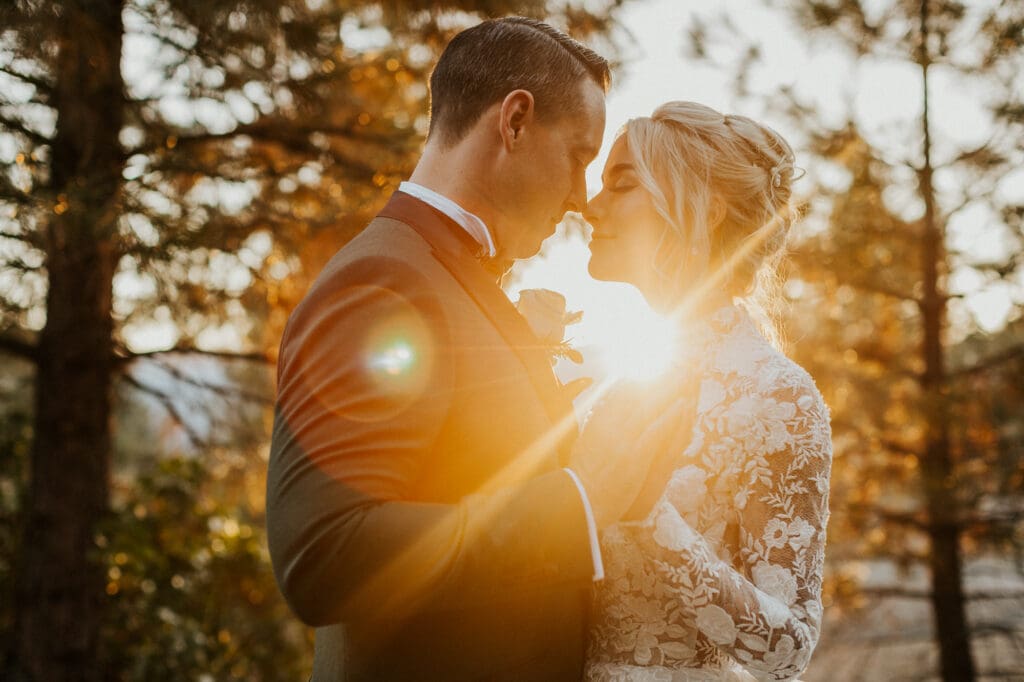 golden hour elopement portraits