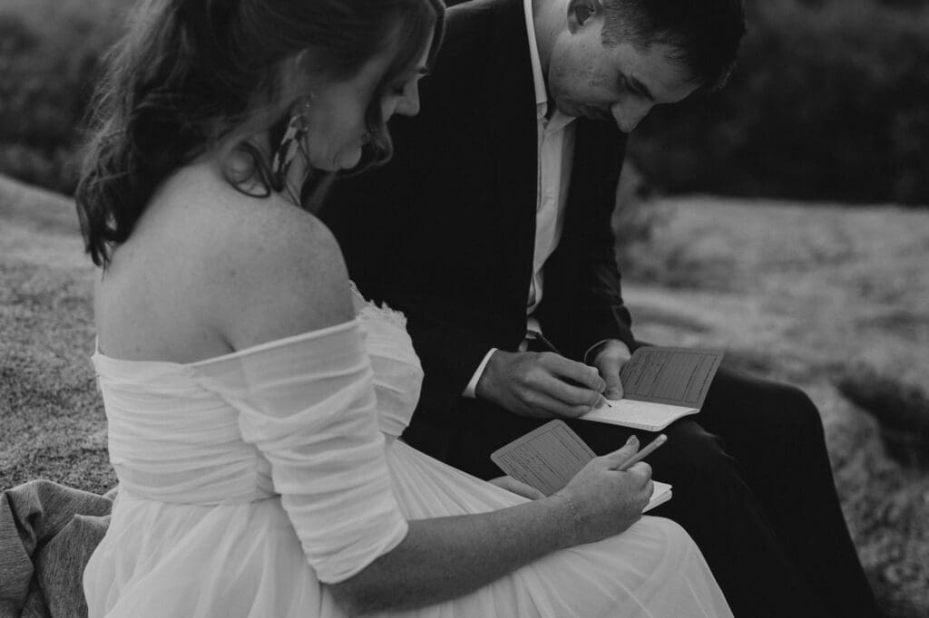 writing vows for elopement