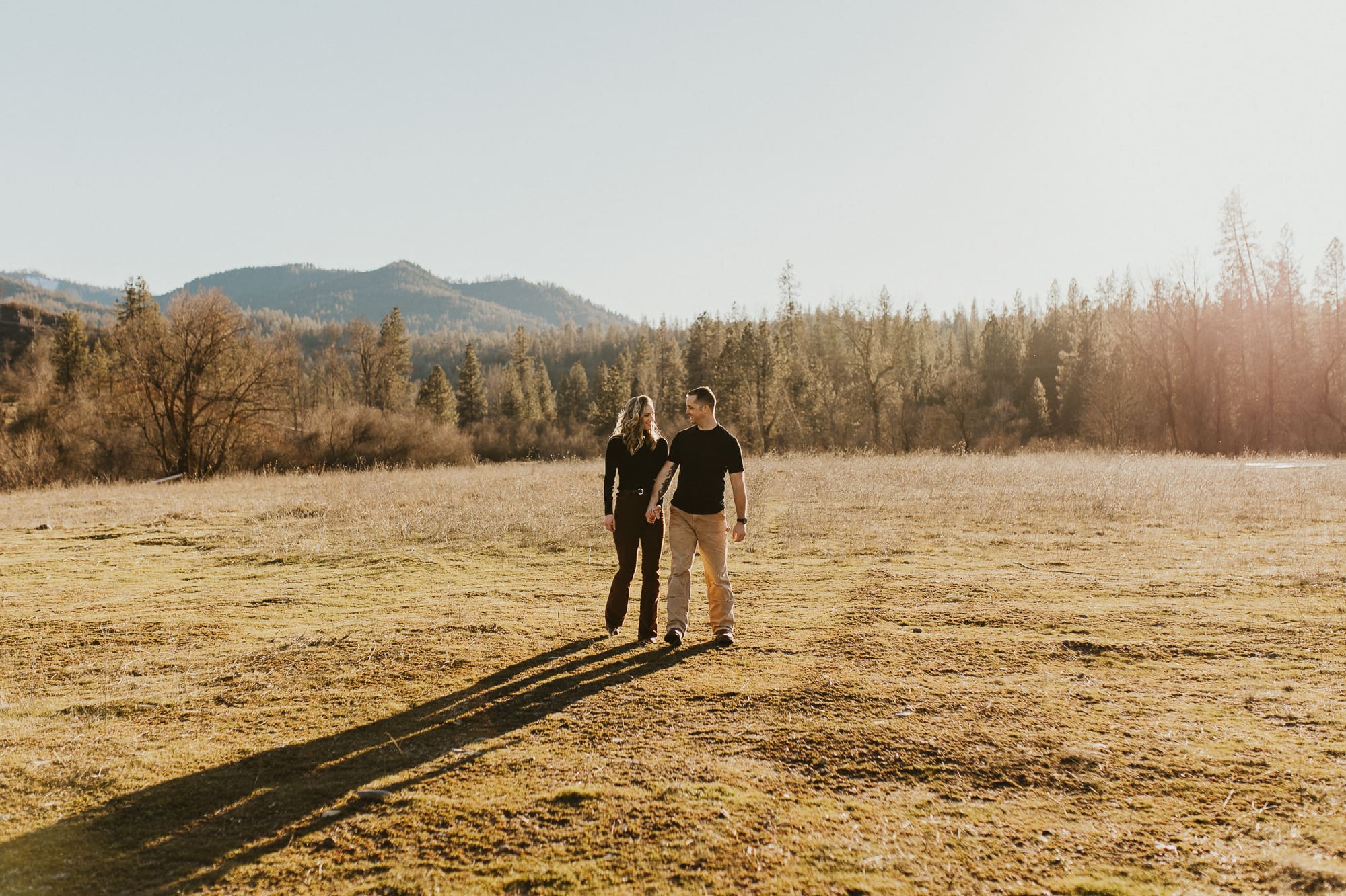 Engagement photo session in the mountains of Northern California